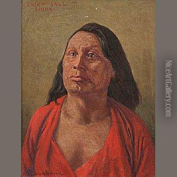 Chief Gall, Sioux Oil Painting - Elbridge Ayer Burbank