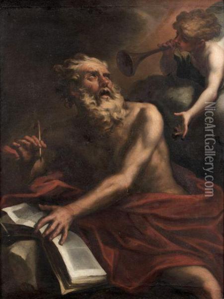 Saint Jerome Entendant Les Trompettes Du Jugement Dernier Oil Painting - Antonio Bellucci