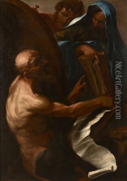 Diogene Oil Painting - Giovanni Battista Beinaschi