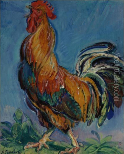 The Singing Cock Oil Painting - Nikolai Aleksandrovich Tarkhov