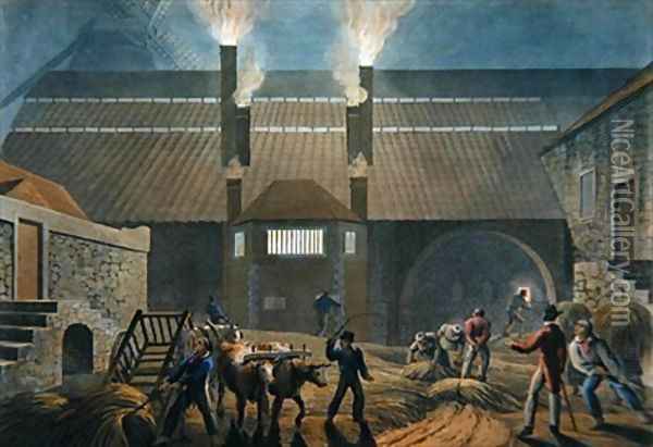 Exterior of the Boiling House Oil Painting - William Clark