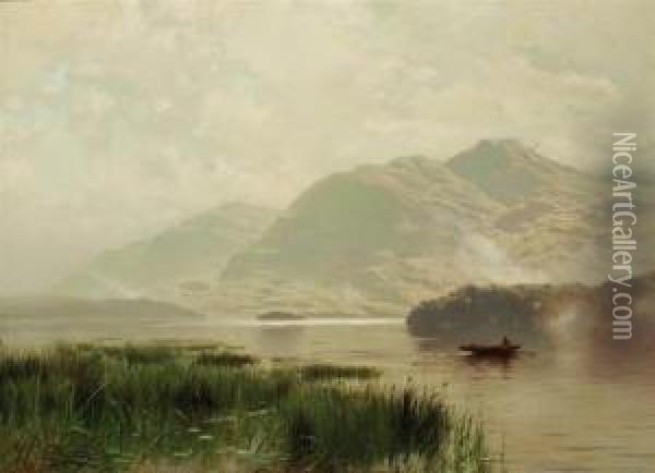Morning Row On The Lake Oil Painting - Arthur Parton