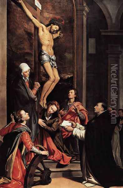 Vision of St Thomas Aquinas 1593 Oil Painting - Santi Di Tito