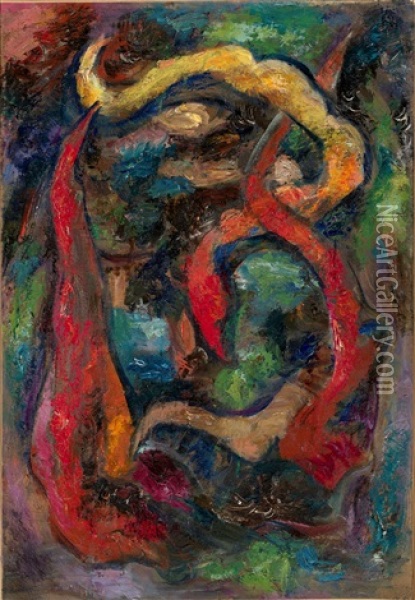 Abstract Composition No. 3 Oil Painting - Vladimir Davidovich Baranoff-Rossine