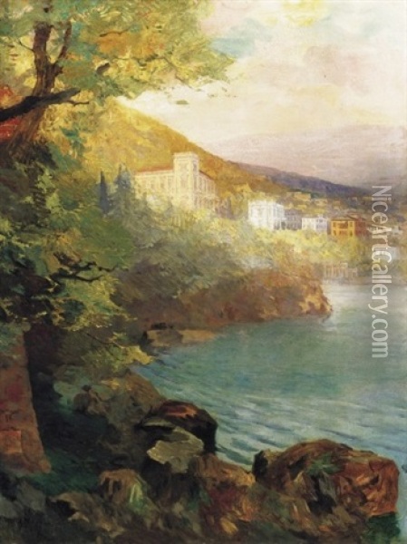 Abbazia (abbazia) Oil Painting - Gyula Hary