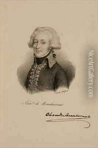 Portrait of Viscount Alexandre Francois Marie de Beauharnais 1760-94 Oil Painting - Francois Seraphin Delpech