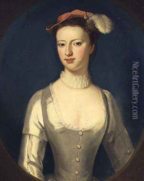 Portrait of Margaret Rolle later Countess of Orford Oil Painting - Charles Jervas