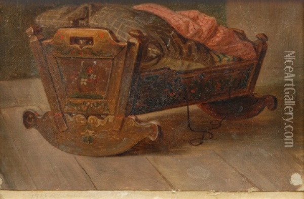 Cradle Oil Painting - Hermann Sondermann