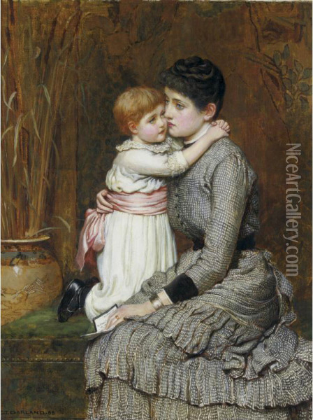 A Mother's Consolation Oil Painting - Charles Trevor Garland