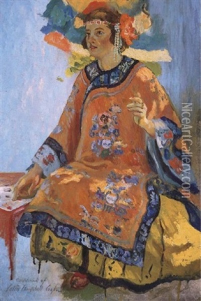 Study For Fortune Teller Oil Painting - Colin Campbell Cooper