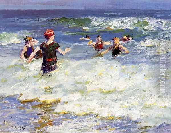 In the Surf I Oil Painting - Edward Henry Potthast