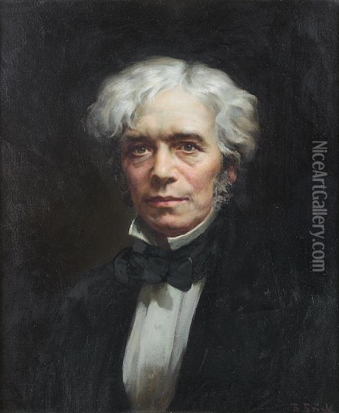 Portrait Of Michael Faraday Oil Painting - Beatrice Bright