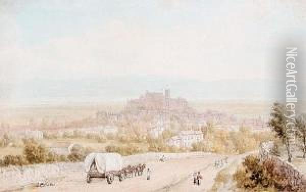 Lancaster From The South Oil Painting - William Westall