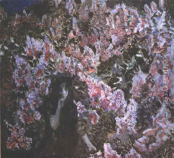 Lilac 1900 Oil Painting - Mikhail Aleksandrovich Vrubel