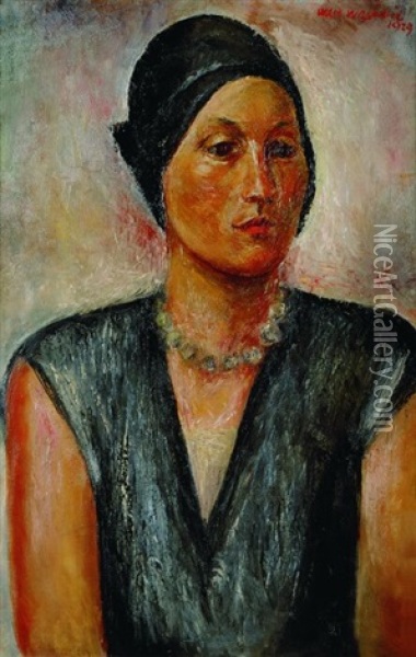 Portret Zony Oil Painting - Waclaw Wasowicz