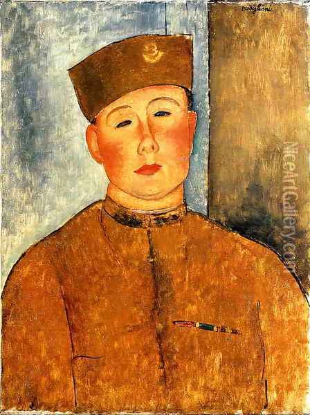 The Zouave Oil Painting - Amedeo Modigliani