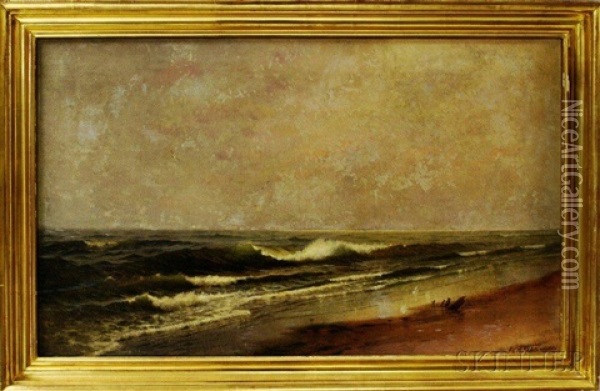Surf Scene With Gulls Oil Painting - Frank Knox Morton Rehn