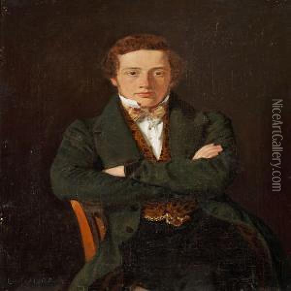 Portrait Of Martinhammerich Later Professor Oil Painting - Constantin Hansen