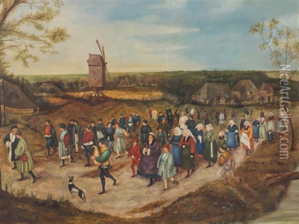 Marriage Procession Oil Painting - Pieter Brueghel the Younger