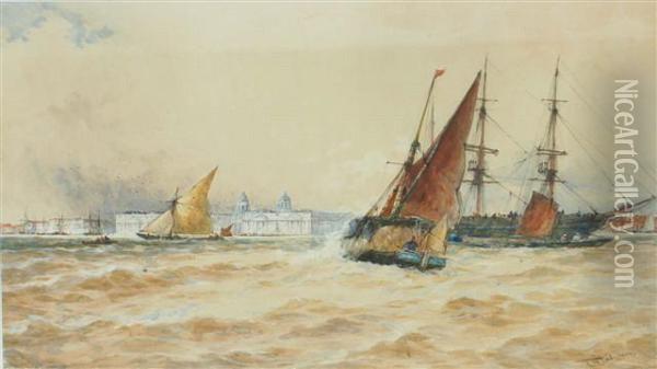 Greenwich Oil Painting - Thomas Bush Hardy