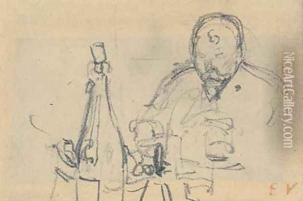 Docteur Vaquez à table Oil Painting - Jean-Edouard Vuillard