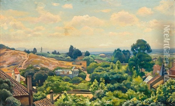 Paisaje De La Garriga Oil Painting - Enrique Galwey