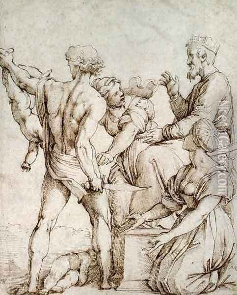 The Judgement of Solomon Oil Painting - Bartolomeo Passarotti