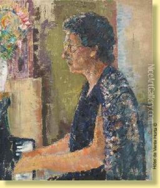 La Pianiste Oil Painting - Marcel Jefferys