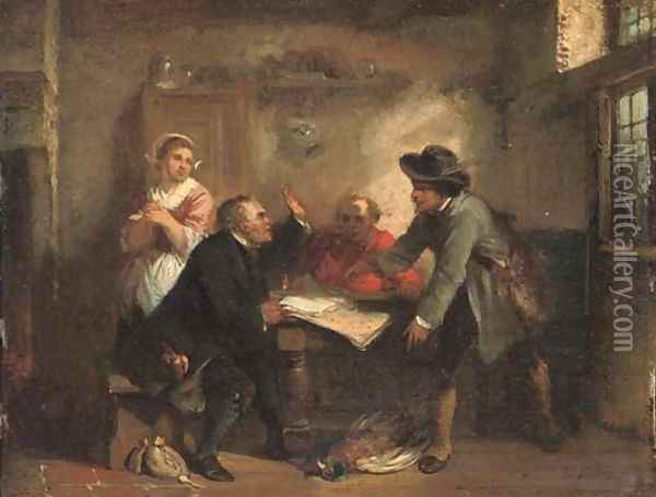 A huntsman settling his account Oil Painting - Herman Frederik Carel ten Kate