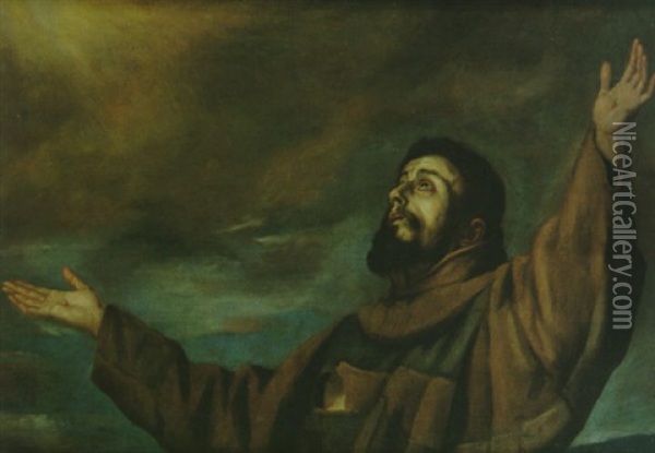 Der Stigmatisierte Heilige Franziskus Oil Painting - Bartolome Esteban Murillo