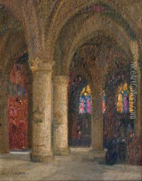 Interior De Iglesia Oil Painting - Pierre Gaston Rigaud