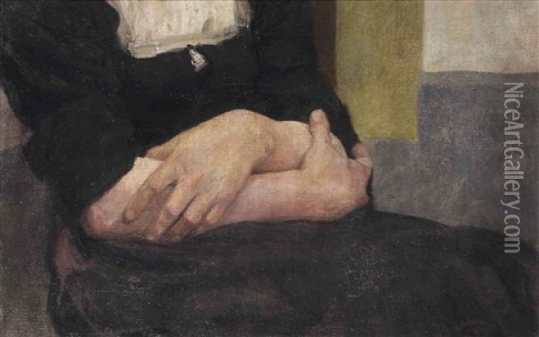 Hands Oil Painting - Wilhelm Maria Hubertus Leibl