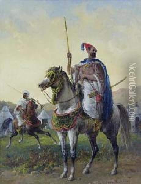 Arab Warrior Oil Painting - Victor Eeckhout