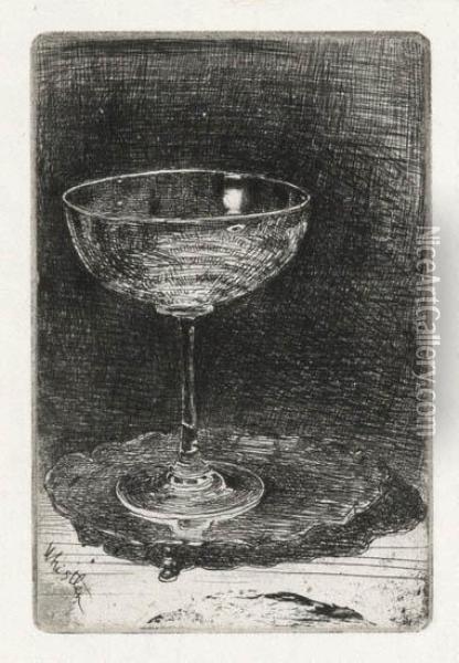The Wine Glass Oil Painting - James Abbott McNeill Whistler