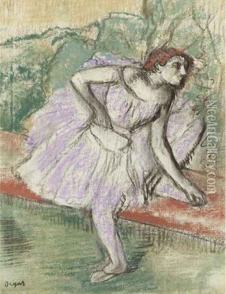 Danseuse Violette Oil Painting - Edgar Degas