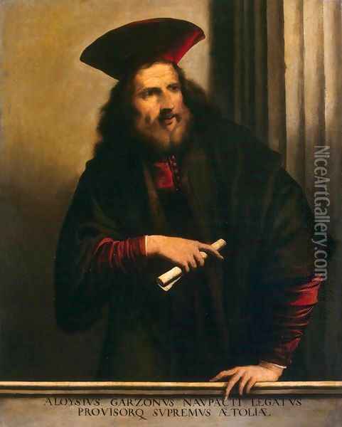 Portrait of Aloysio Garzoni Oil Painting - Pietro della Vecchia