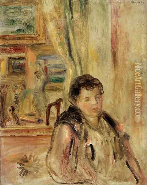 Woman In An Interior2 Oil Painting - Pierre Auguste Renoir