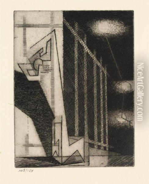10 Eaux-fortes Pour Aurelia De Gerard De Nerval, Editions Foucade,paris, 1931 Oil Painting - Louis Marcoussis