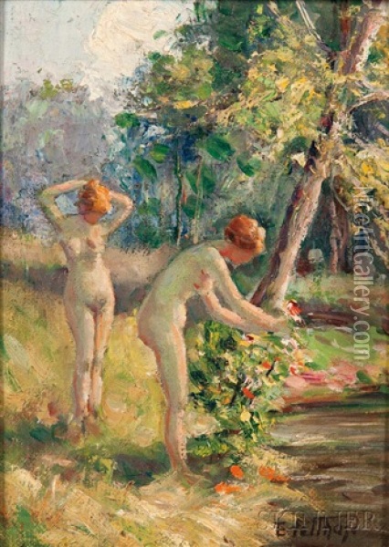 Summer-nude Study Ii Oil Painting - Edward Henry Potthast