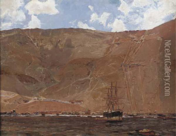 The Saltpeter Mines, Chile Oil Painting - Carl Becker