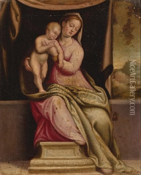 The Madonna And Child Oil Painting - Barbara Longhi