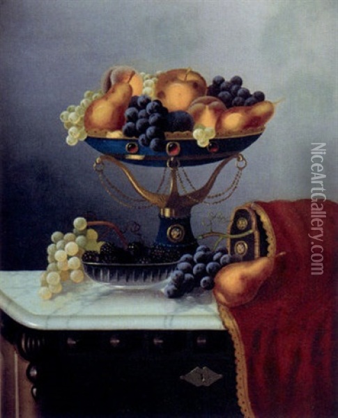 Still Life With Desserts Oil Painting - Morston Constantine Ream