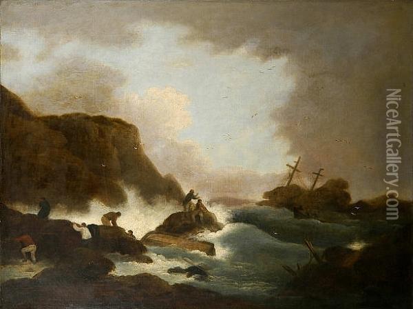 The Shipwreck Oil Painting - George Morland
