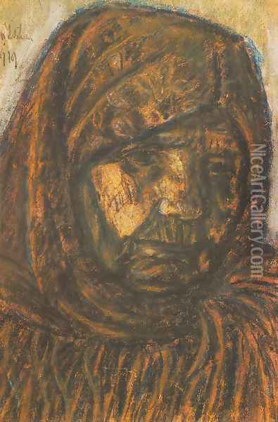 Old Woman 1919 Oil Painting - Istvan Nagy