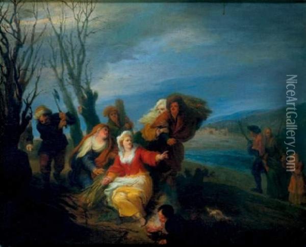 Allegorie De L'hiver Oil Painting - Henri Antoine de Favanne