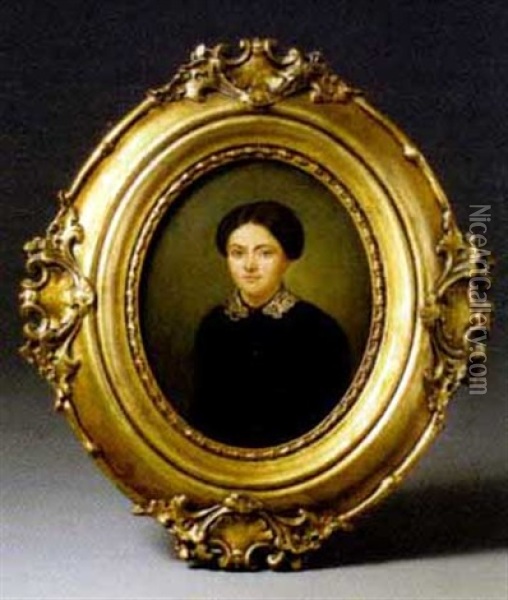 Portrait Einer Dame Oil Painting - Leon-Joseph Billotte