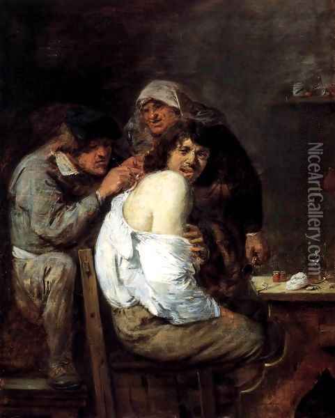 The Back Operation Oil Painting - Adriaen Brouwer