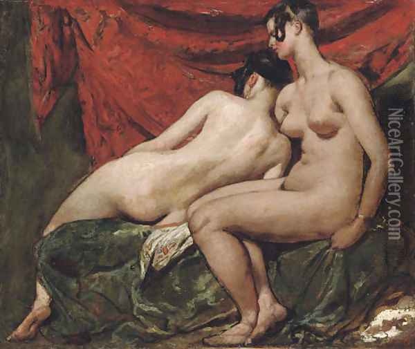 Two Female Nudes 2 Oil Painting - William Etty
