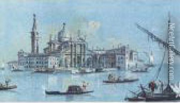 View Of San Giorgio Maggiore Oil Painting - Giacomo Guardi