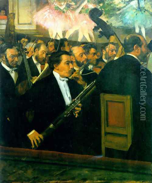The Orchestra of the Opéra 1870 Oil Painting - Edgar Degas